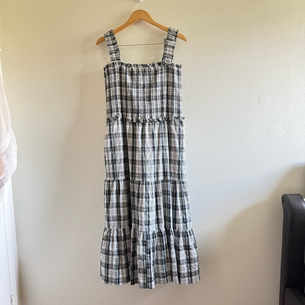 Veronica Beard Ziada Plaid Sleeveless Midi Dress size 12 - Picture 2 of 12